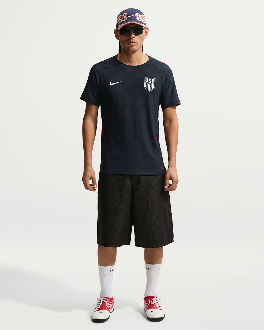 Nike USMNT Match Away Mens Soccer Jersey 2026 Navy NO STARS