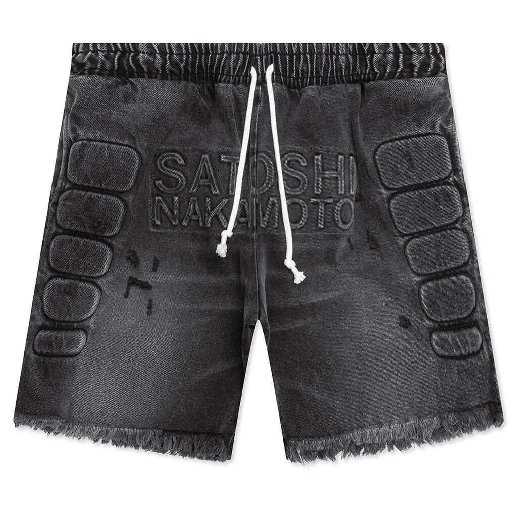Denim Moto Short Black Denim