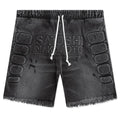 Denim Moto Short Black Denim