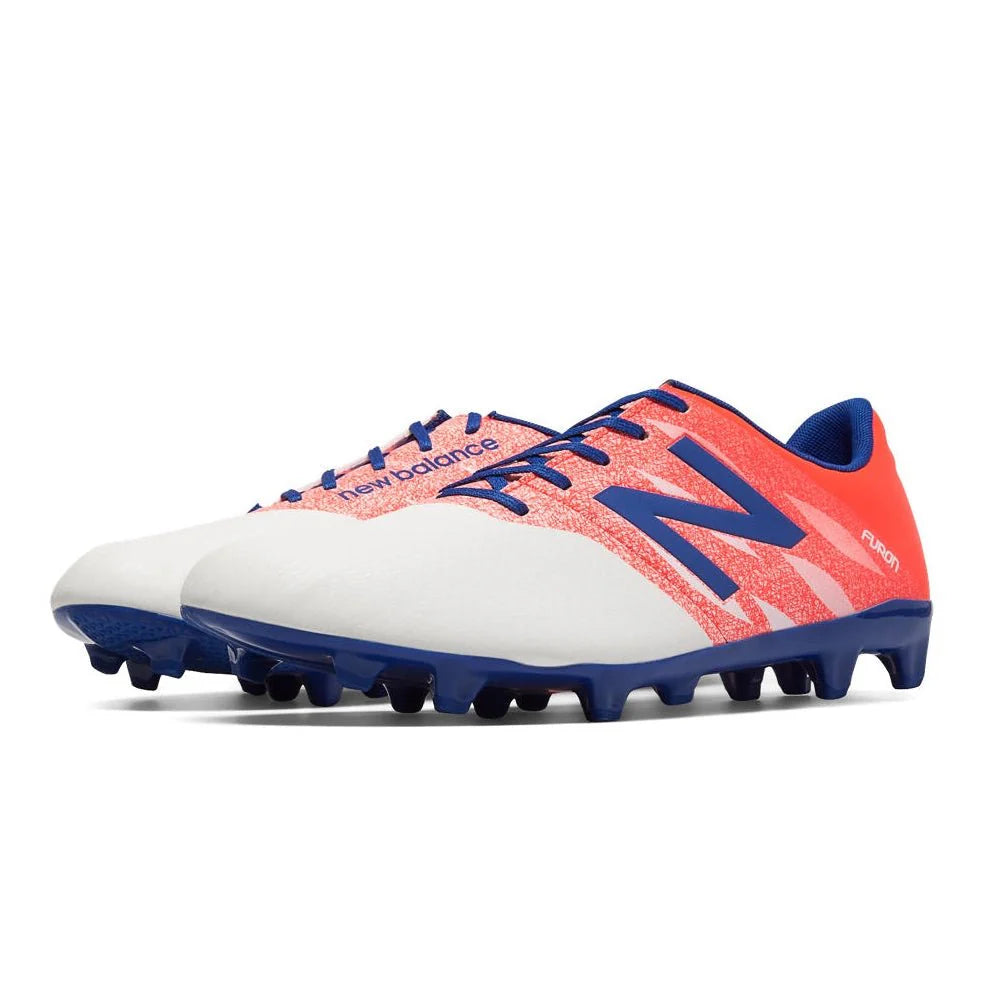 New Balance Furon Dispatch FG JR Firm Ground Soccer Cleats White Flame