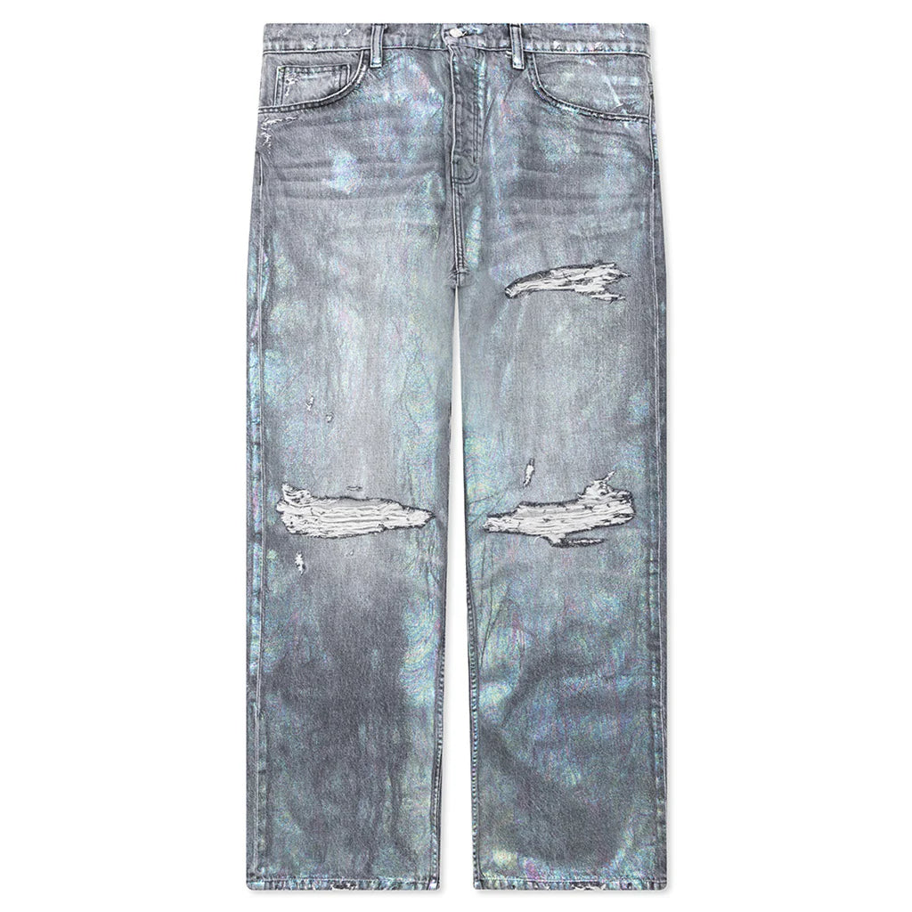 Oil Spill Baggy Jean Charcoal Wash