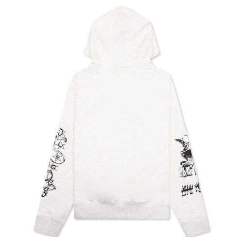 Scribbles Zip Hoodie Grey