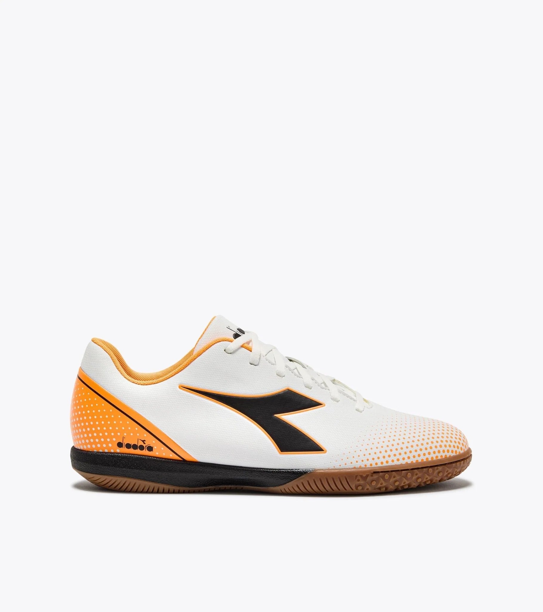 Diadora Pichichi 7 IN Indoor Football Boots White Black Orange Fluo