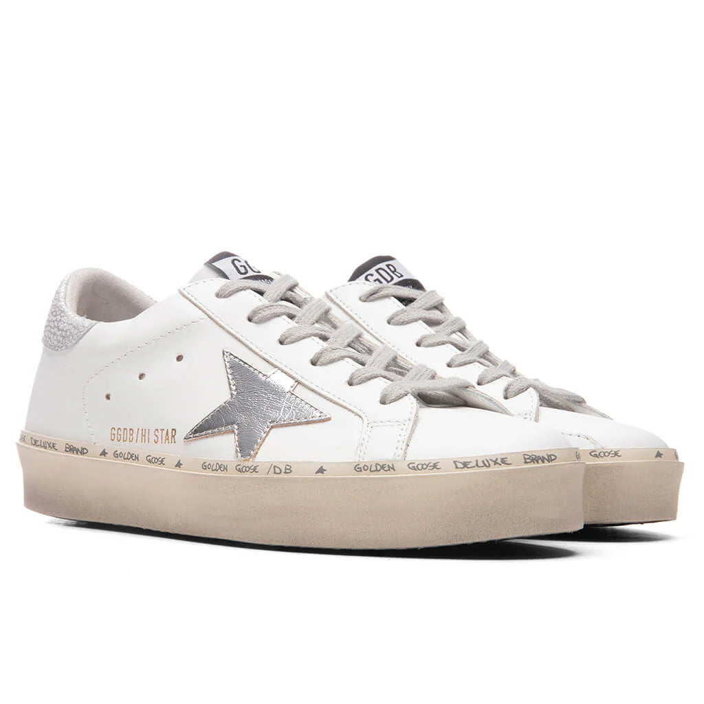 Womens Hi Star Laminated White Silver