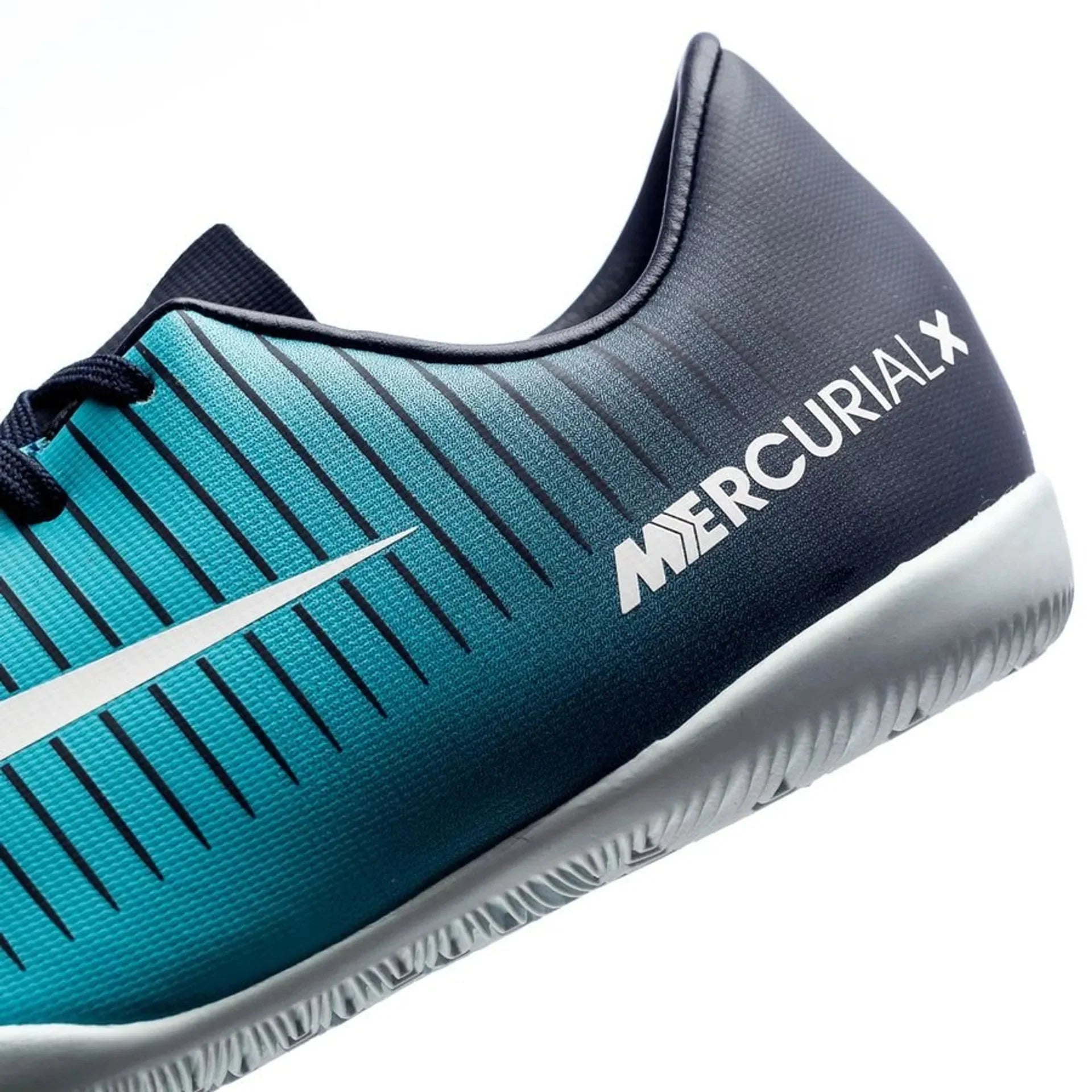 Nike Jr MercurialX Vapor XI IC Indoor Soccer Shoes Obsidian White Gamma Blue