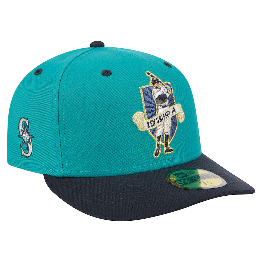 Seattle Mariners Ken Griffey Jr New Era Aqua 59FIFTY Fitted Hat