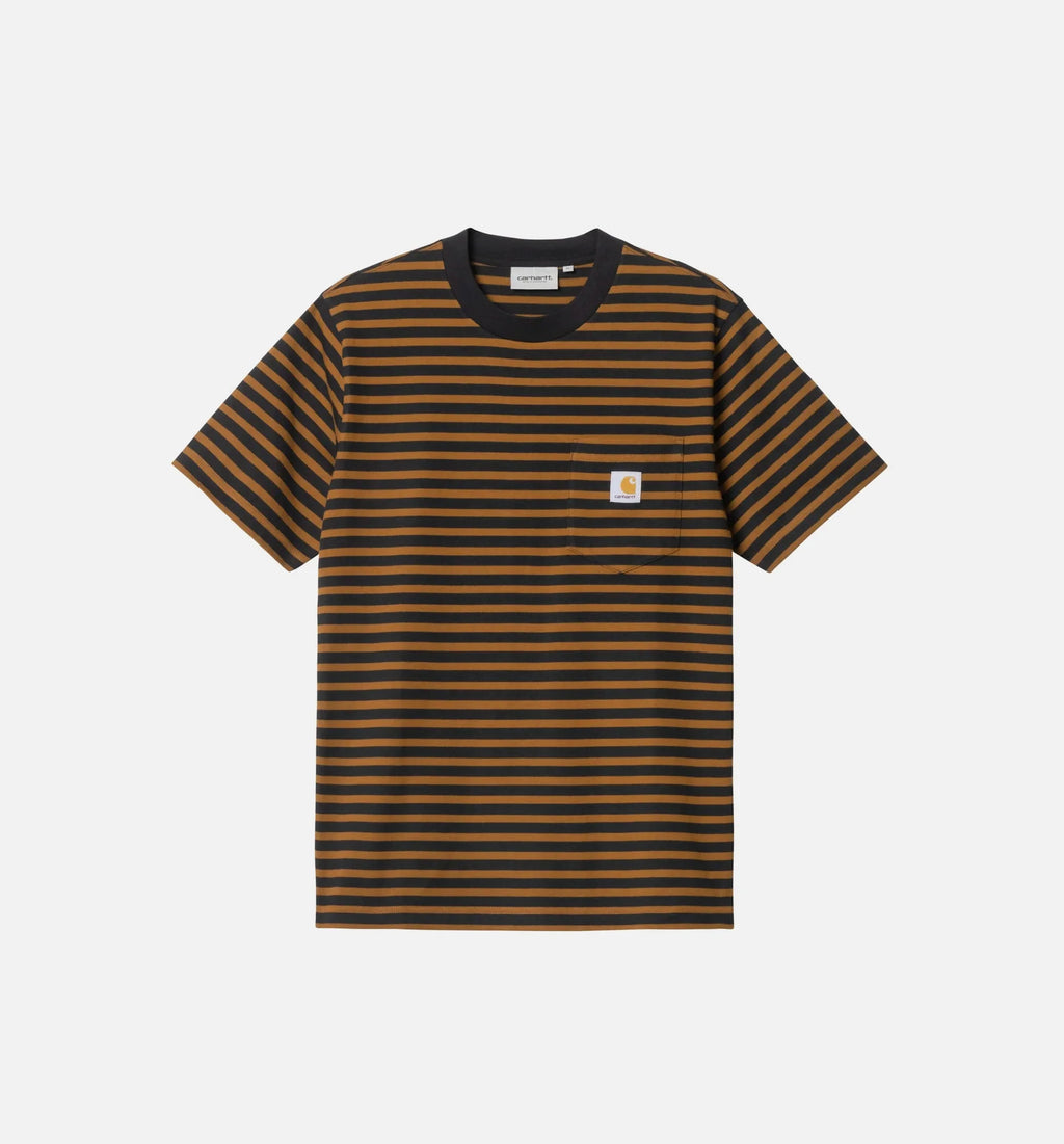 Seidler Pocket Mens Short Sleeve Shirt Brown Black