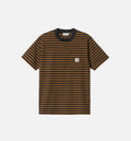 Seidler Pocket Mens Short Sleeve Shirt Brown Black
