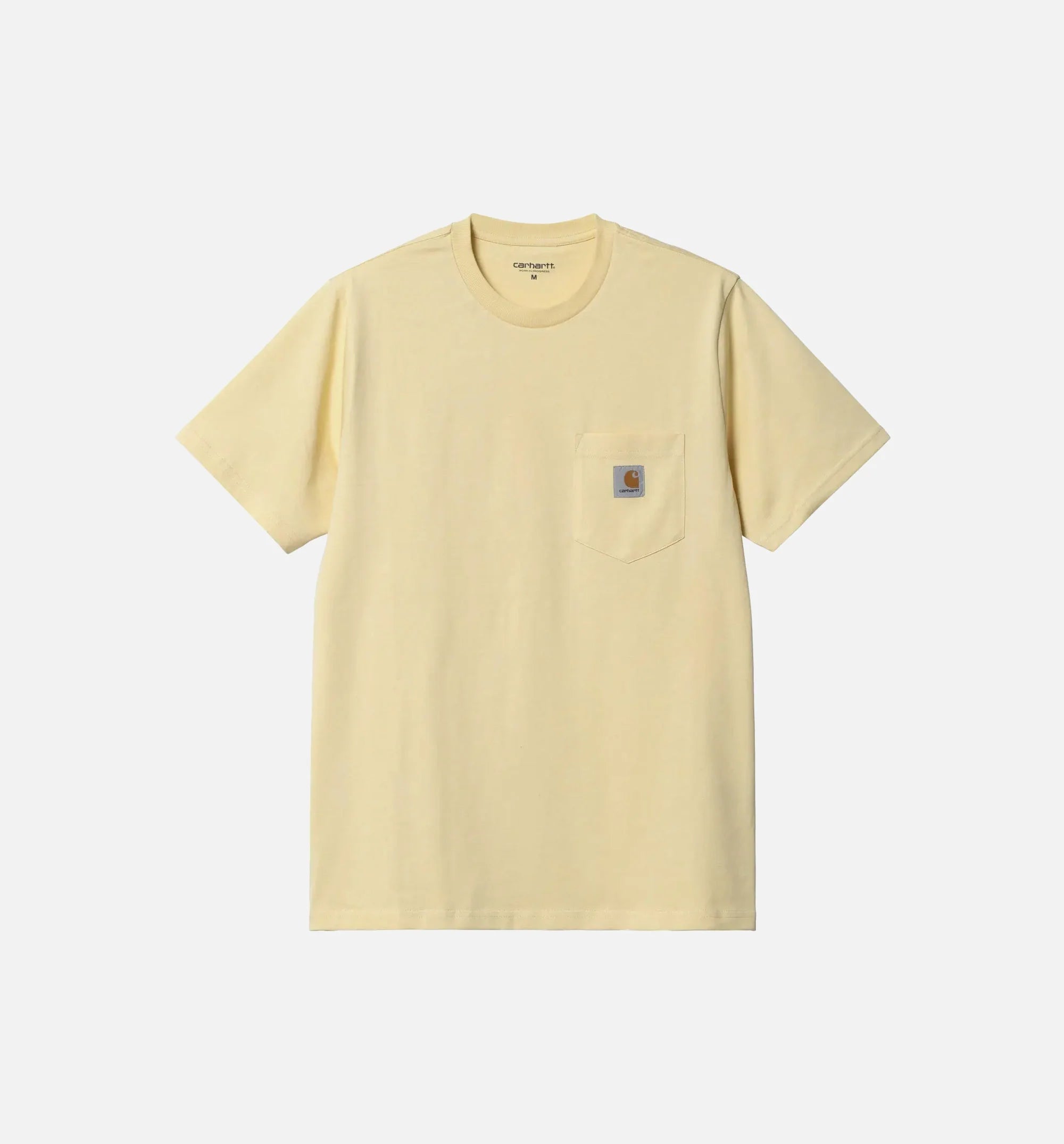 Pocket Mens Short Sleeve Shirt Yellow