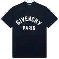 Patch Silk T Shirt Navy White