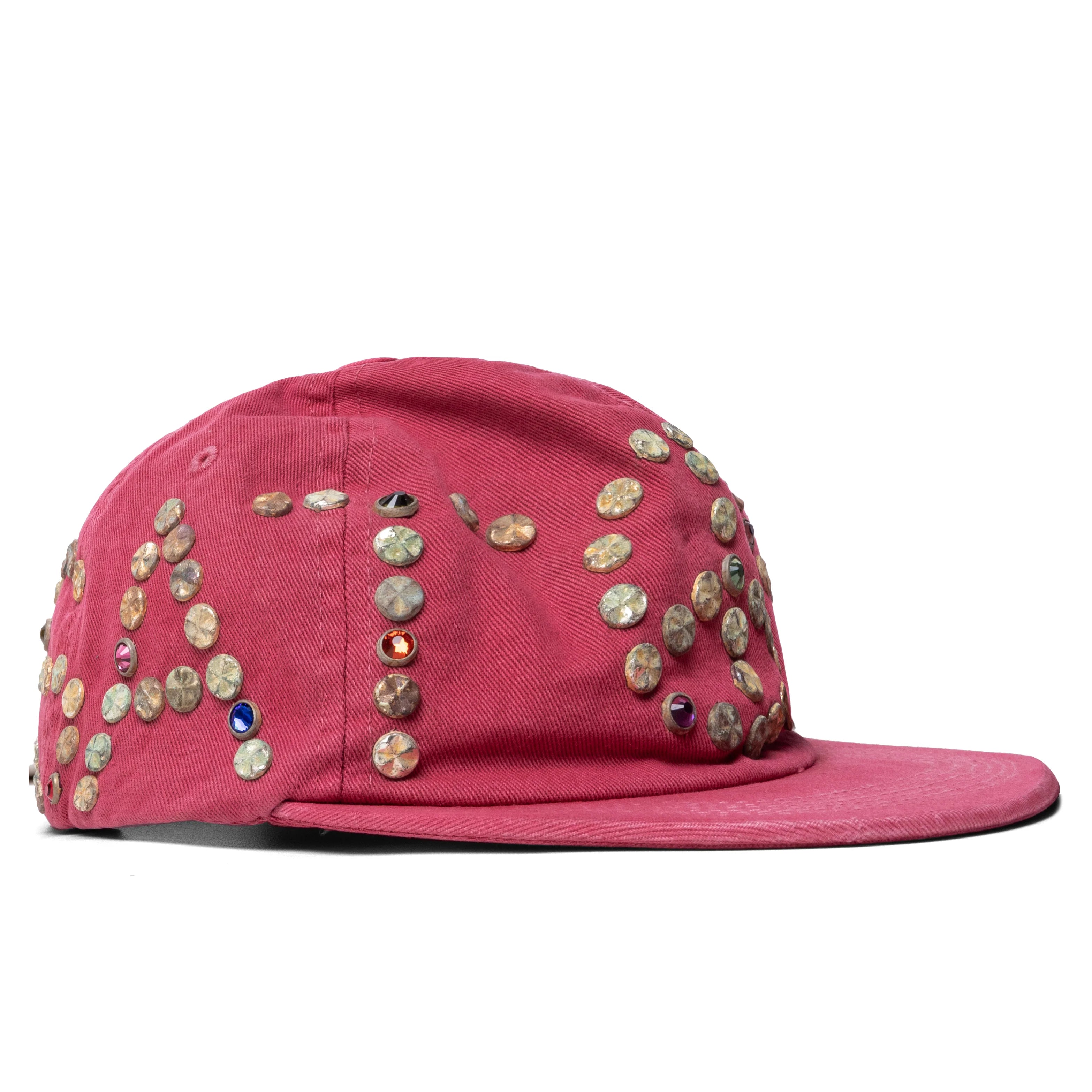 Studded Wrap Around Hat Red