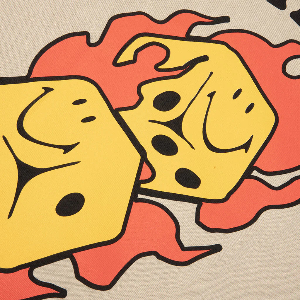 Flaming Dice T Shirt French Oak