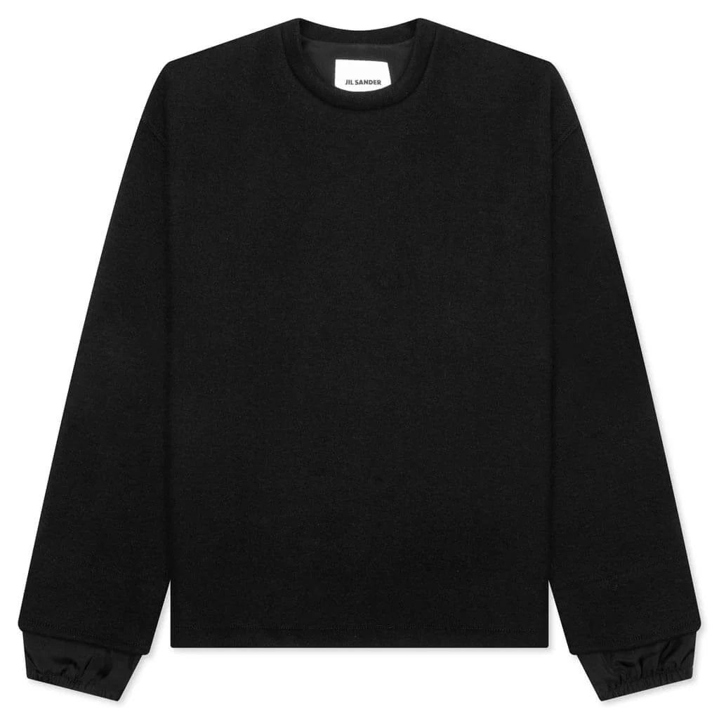 Lined Cuff Sweatshirt Black