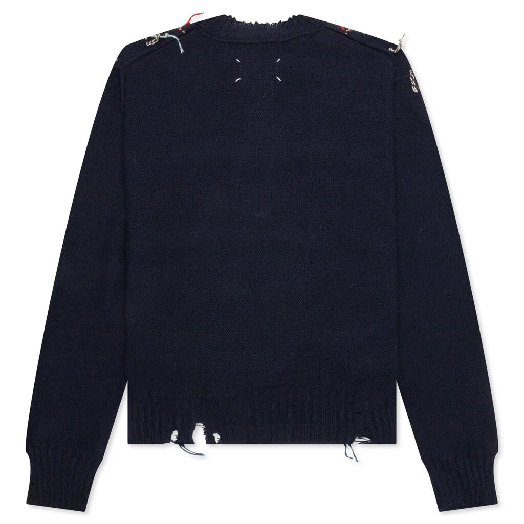 Crewneck Navy Grey Dark Green