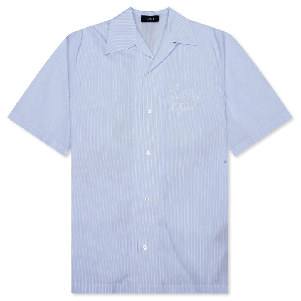Starburst Poplin Camp Shirt Ashley Blue