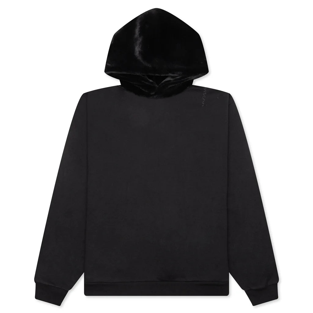 Faux Fur Hood Sweatshirt UTC269 Nero