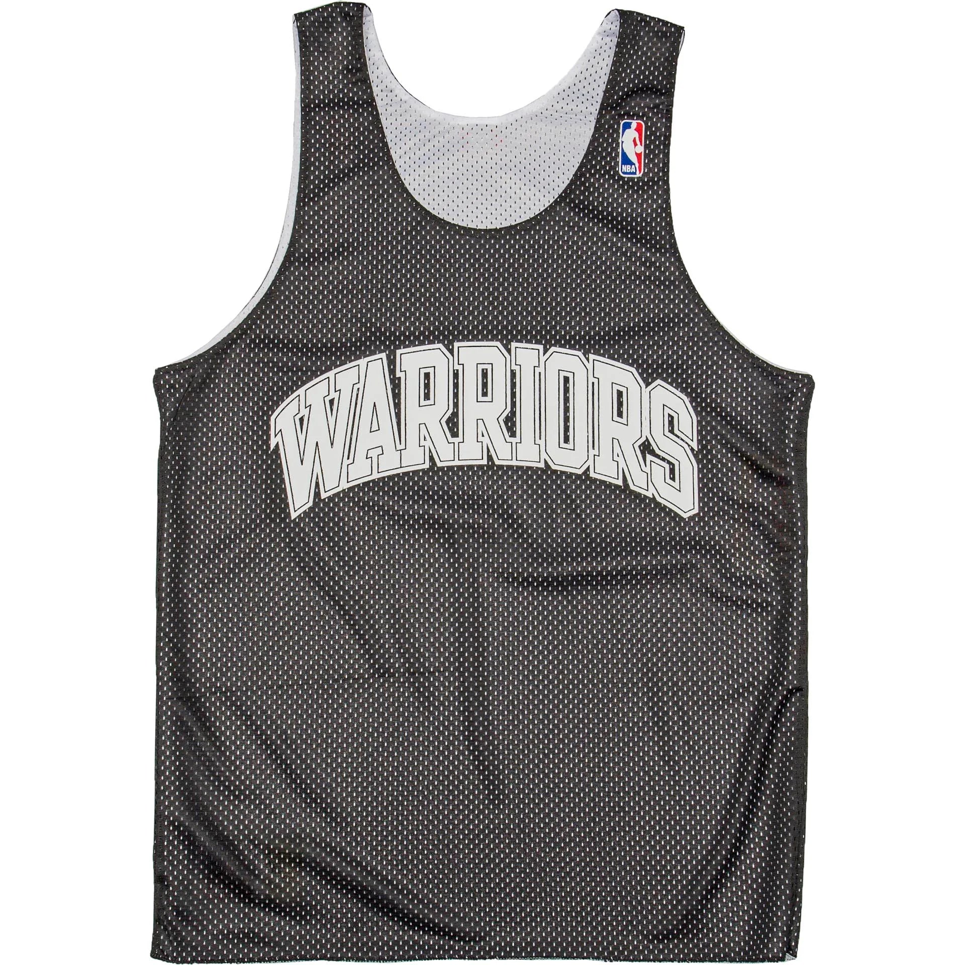 Golden State Warriors NBA Drop Step Reversible Jersey Mens White Black