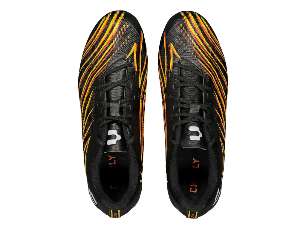 Tenis Charly de Fútbol Negro Naranja y Amarillo para Hombre