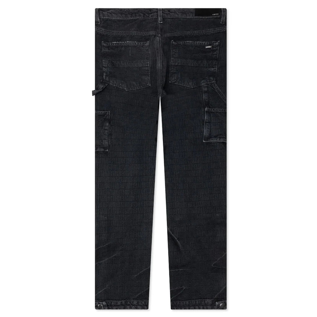 Jacquard Carpenter Jean Faded Black