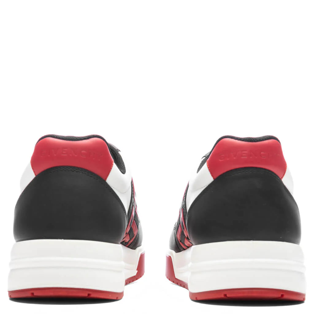 G4 Low Top Sneakers Black White Red