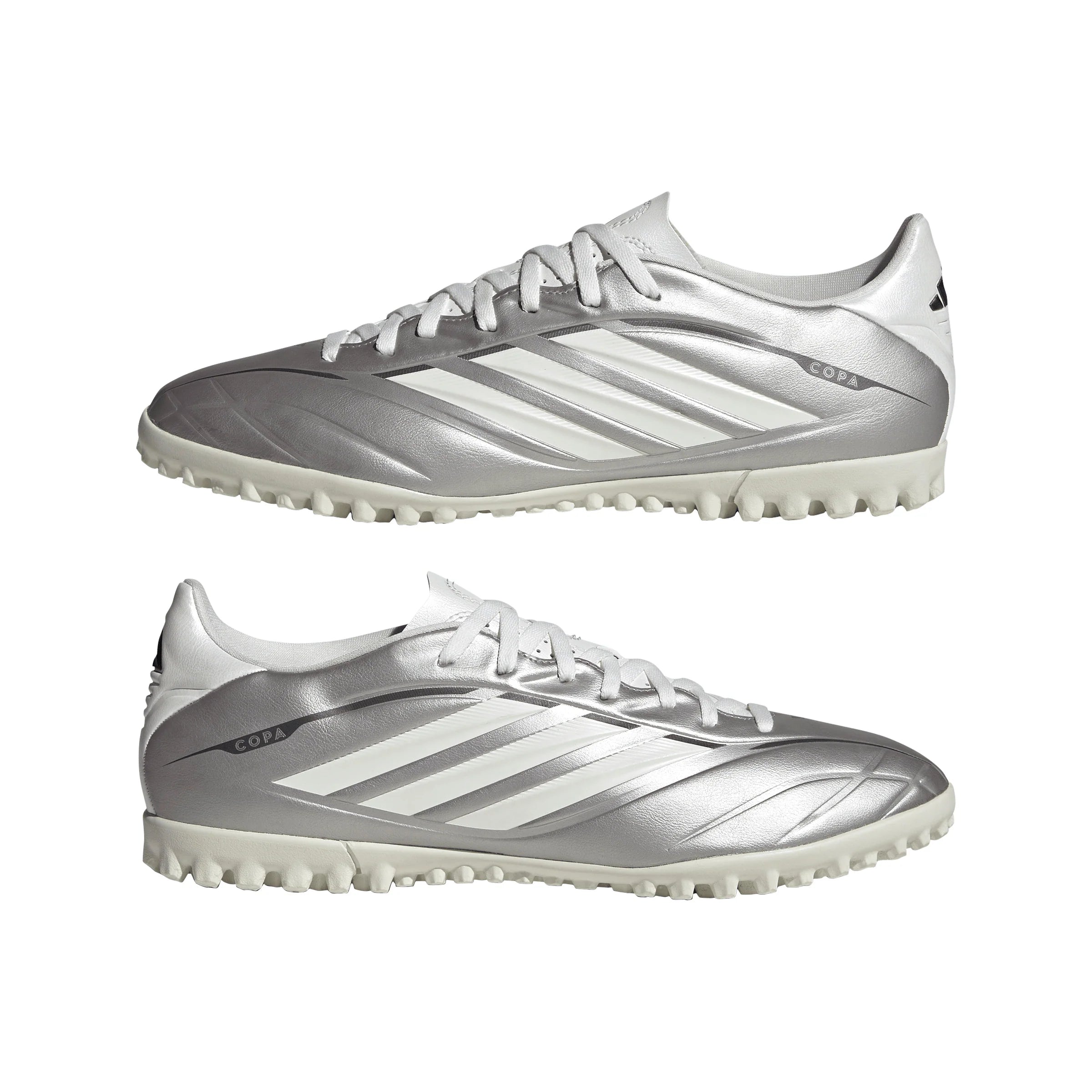 adidas Copa Pure IV Club TF Turf Mens Soccer Cleats Metal Silver