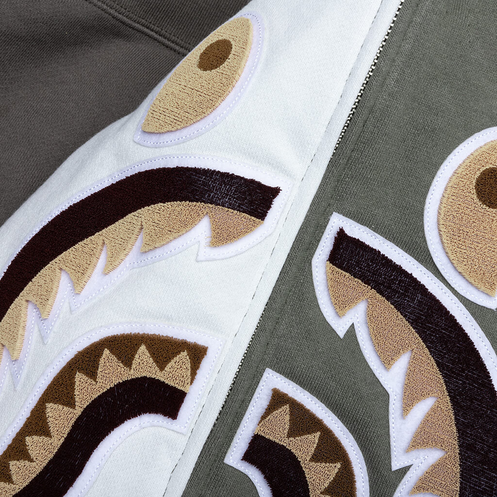 Shark Full Zip Hoodie 2 Olive Drab