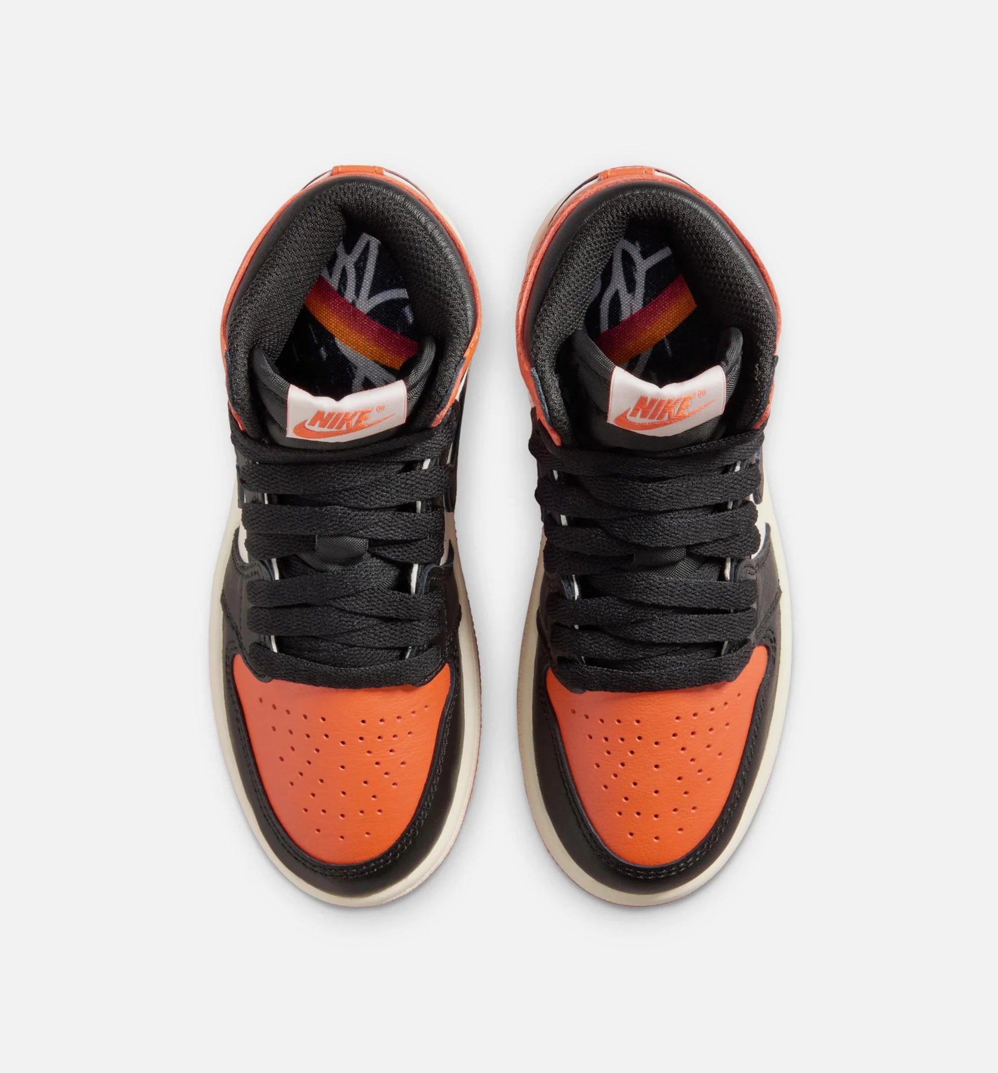 Air Jordan 1 Retro High OG Shattered Backboard Preschool Lifestyle Shoe Black Black Sail Starfish