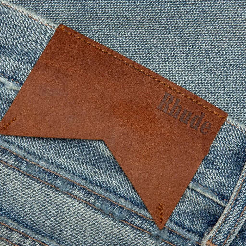 Boxy Traxedo Denim Short Isla Indigo