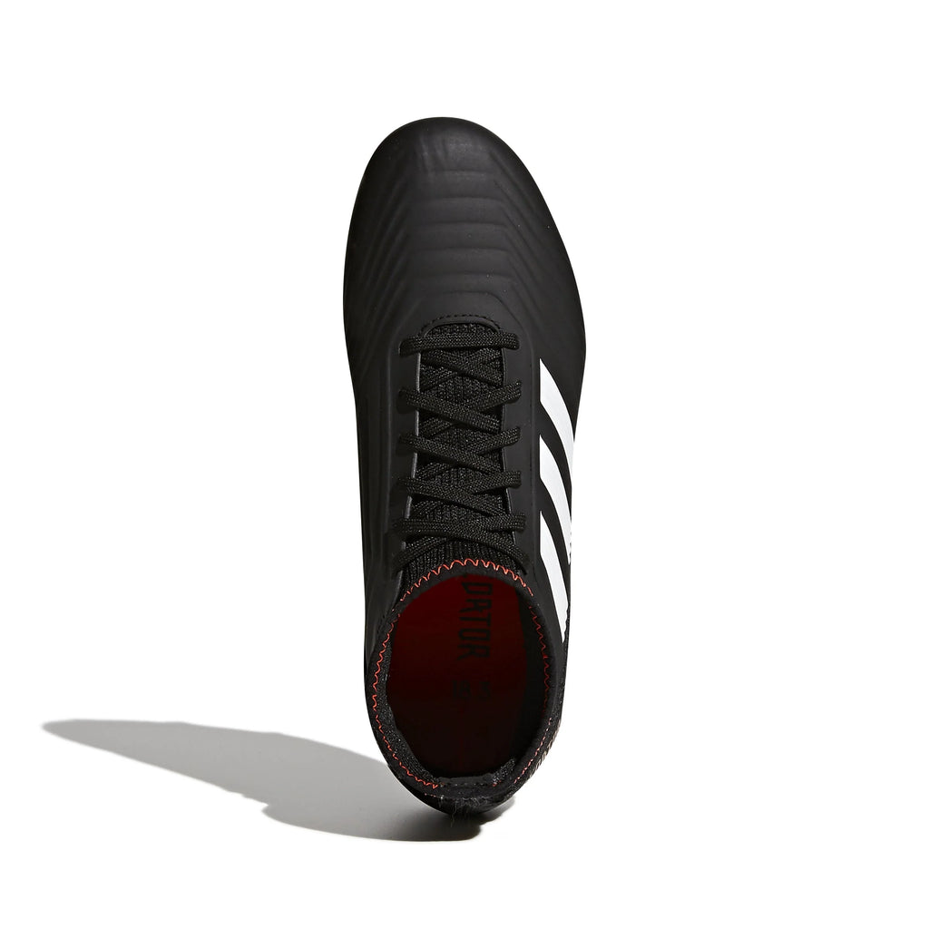 adidas Predator 183 FG Firm Ground Youth Soccer Cleats Black White Solar Red