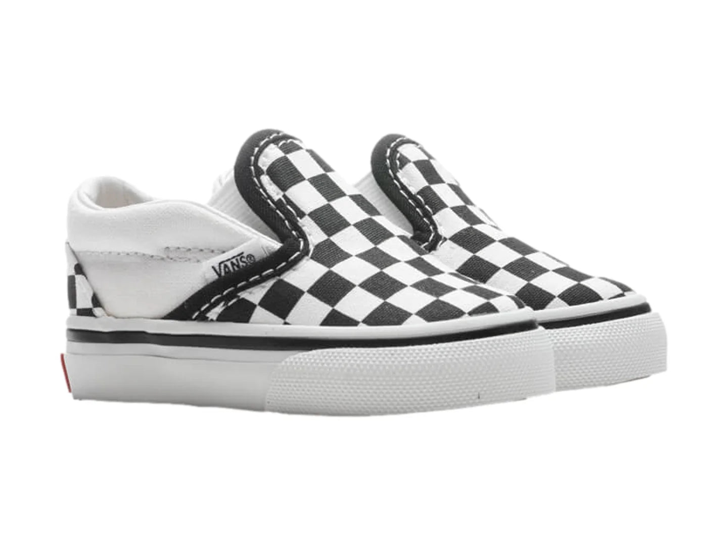 Tenis Vans Classic Slip On Cuadros Negro y Blanco para Niño