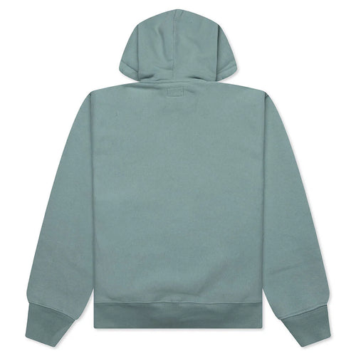 Established Printed Zip Hoodie Grey Green