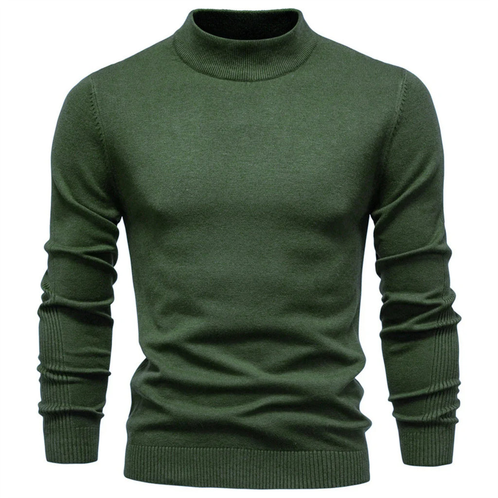 Mens Mockneck Pullover Sweater