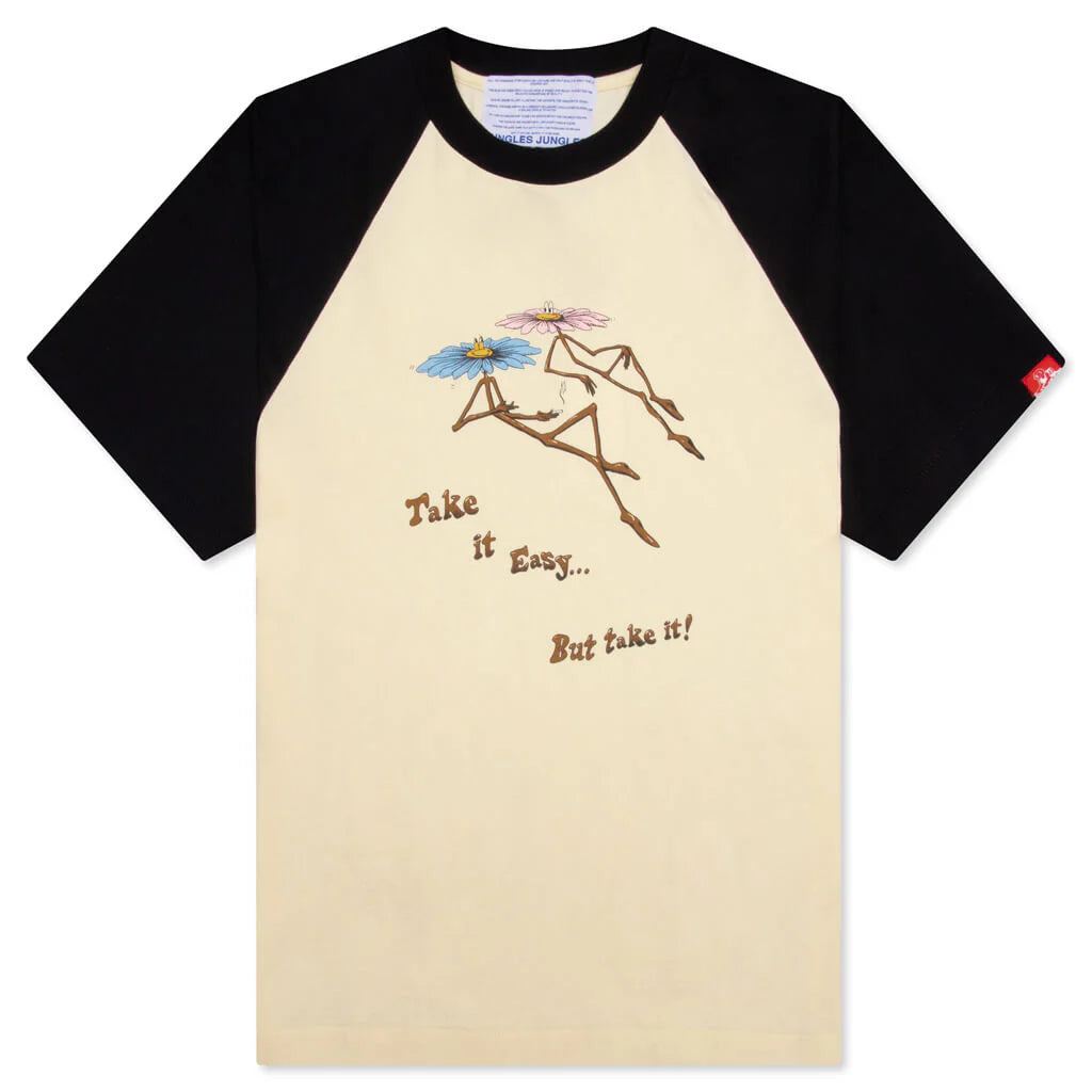 Take It Easy Tee Black White