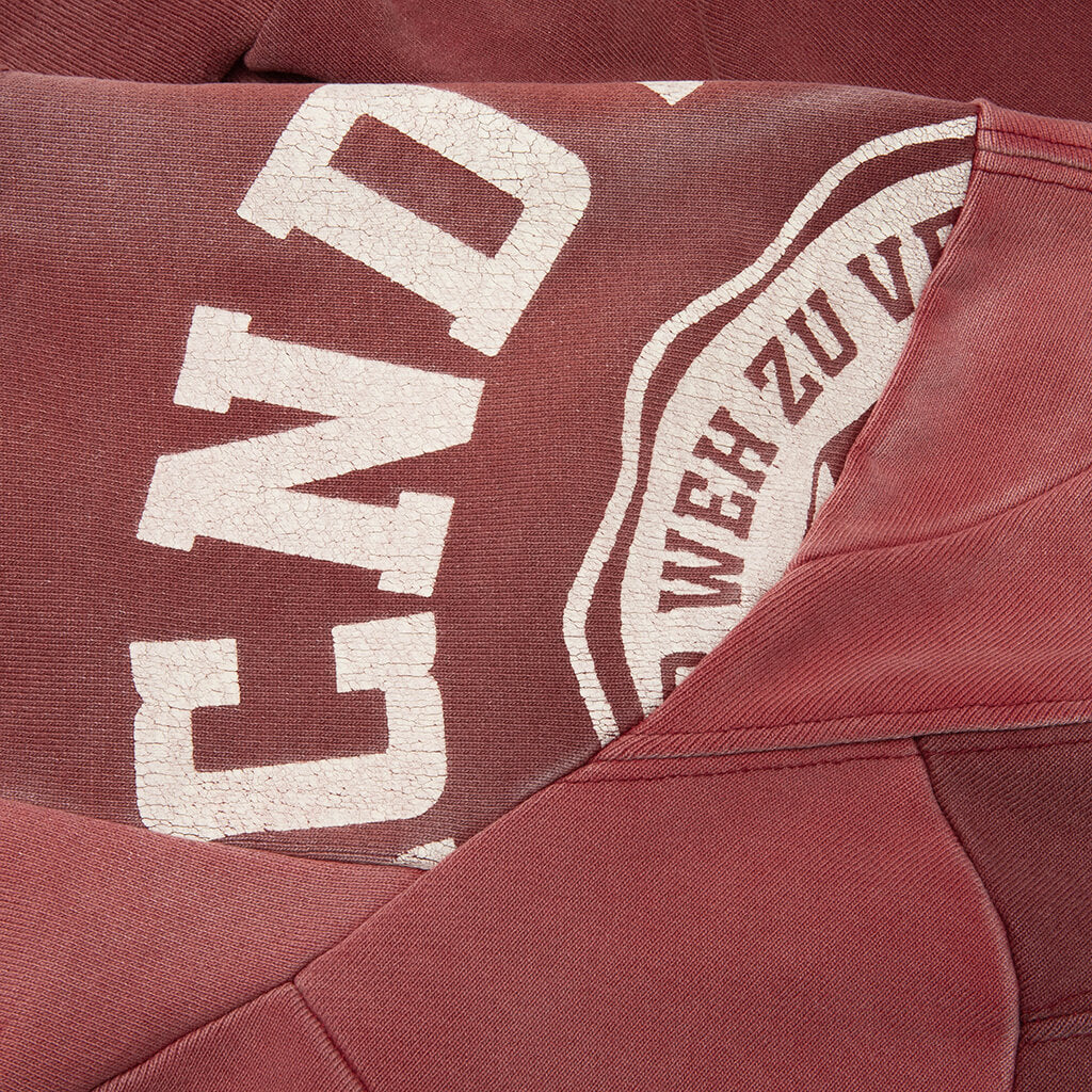 University Patchwork Crewneck Red