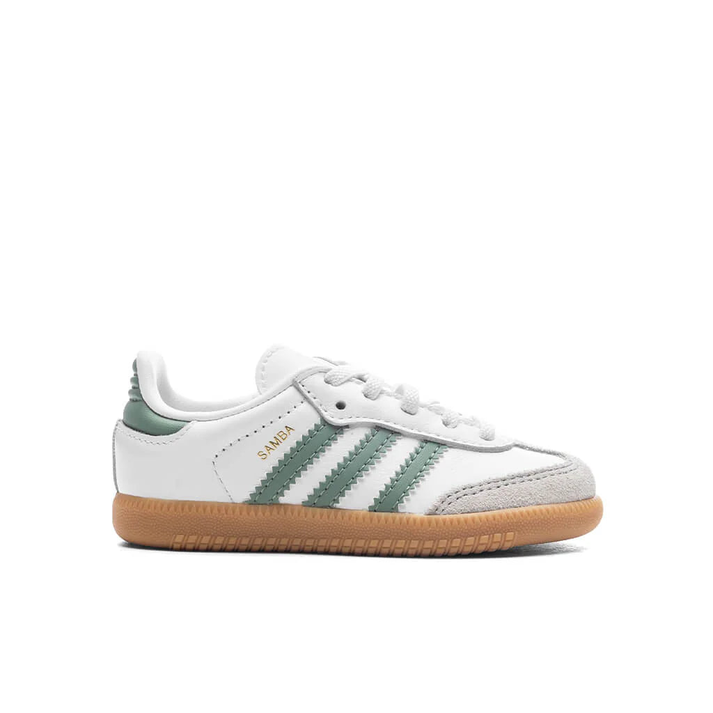 Toddlers Samba OG Cloud White Silver Green Gum