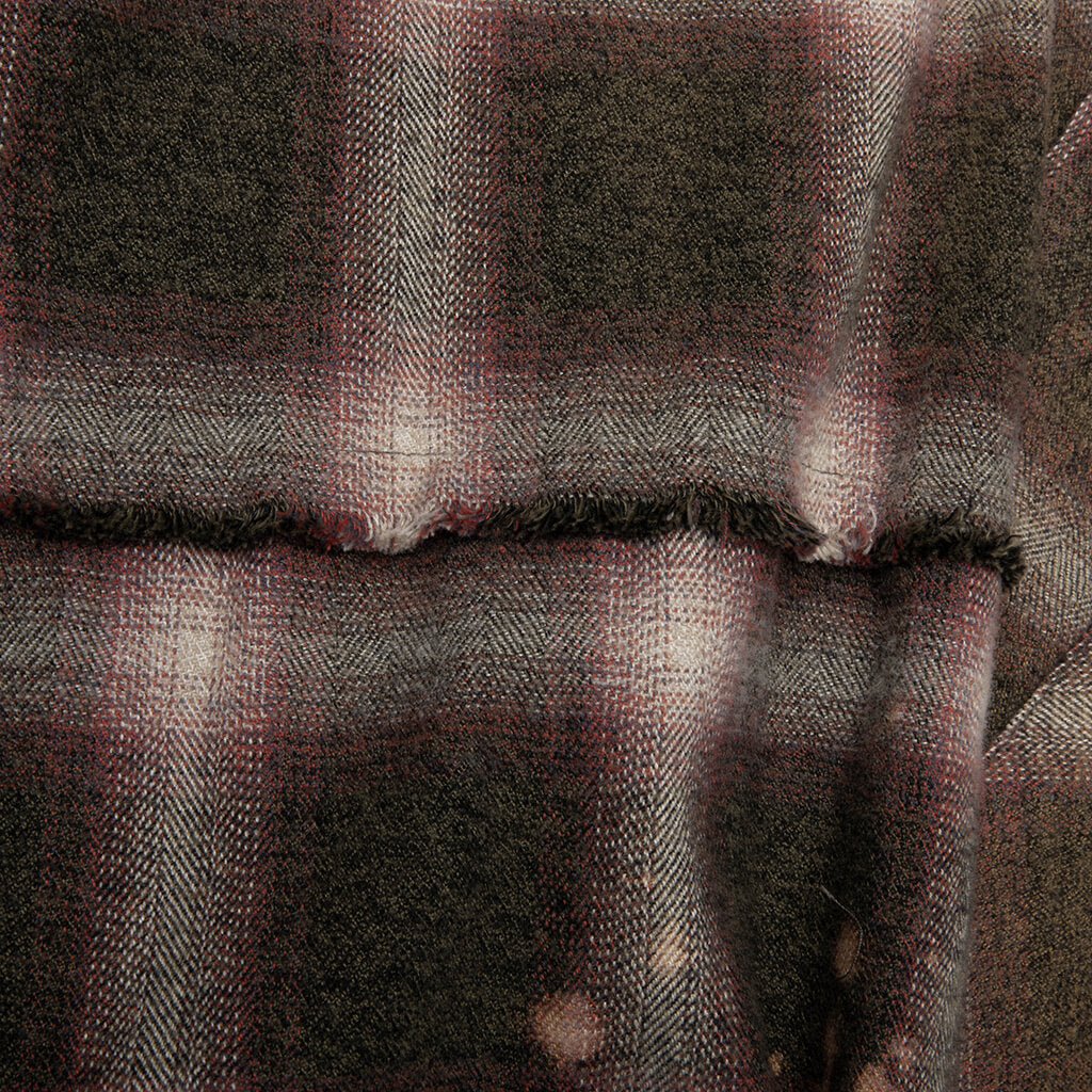 Patchwork Flannel Burgundy Green