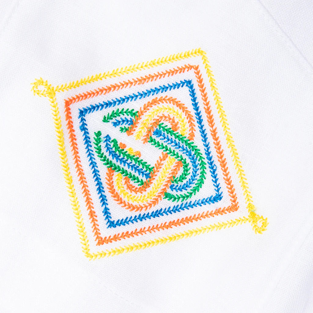 Embroidered Linen Shorts Le Fil De La Musique