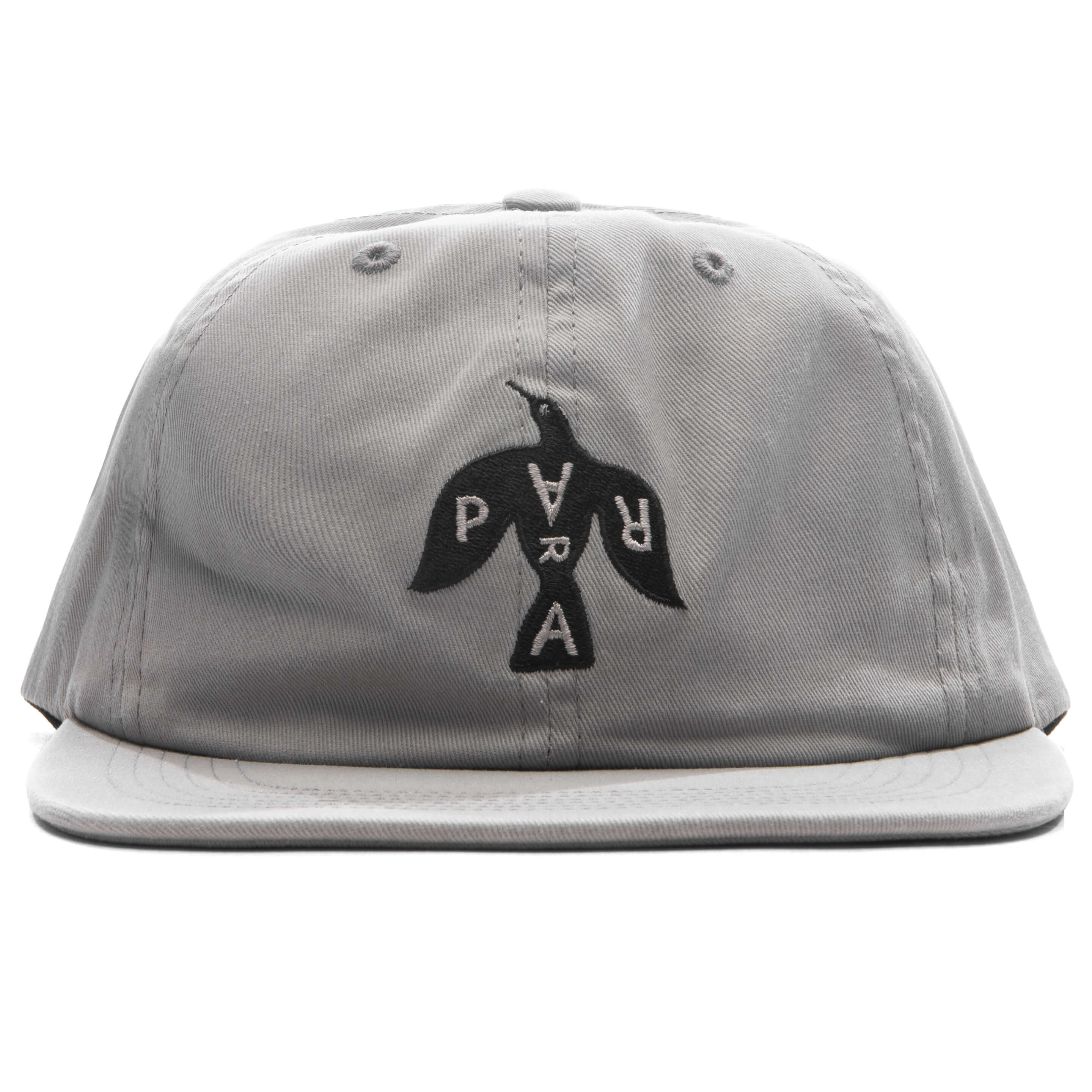 Crow Logo 6 Panel Hat Grey