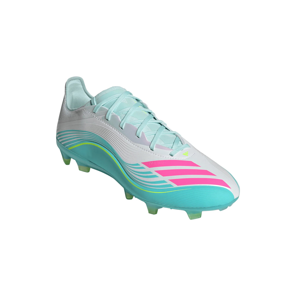 adidas F50 Messi Pro FG Firm Ground Mens Soccer Cleats White Pink Aqua