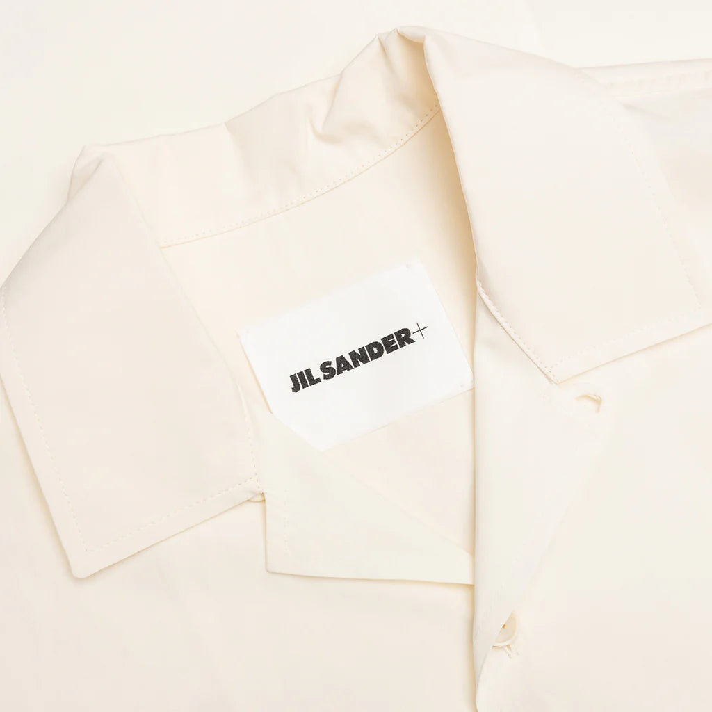 Glass Finish Cotton Poplin Shirt Eggshell