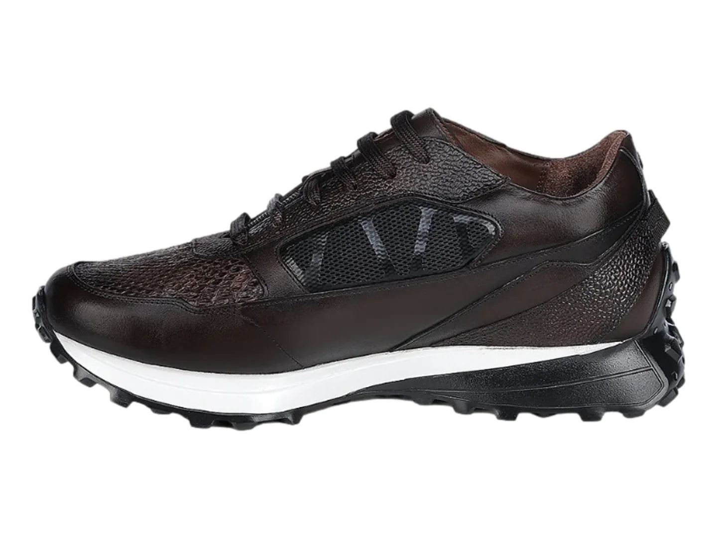 Tenis Cuadra Piel de Pitón Trufa para Hombre