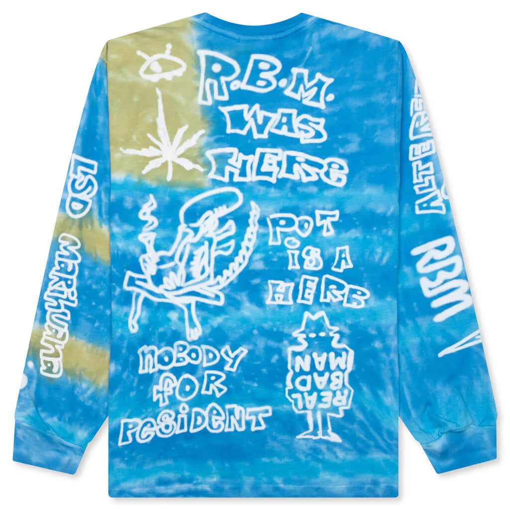 Youth Party L S Tee Blue Tie Dye
