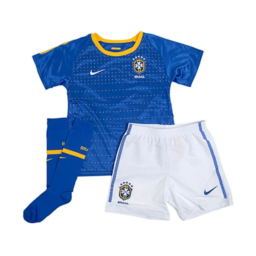 Nike Brazil Little Boys Away Mini Kit 10 Blue