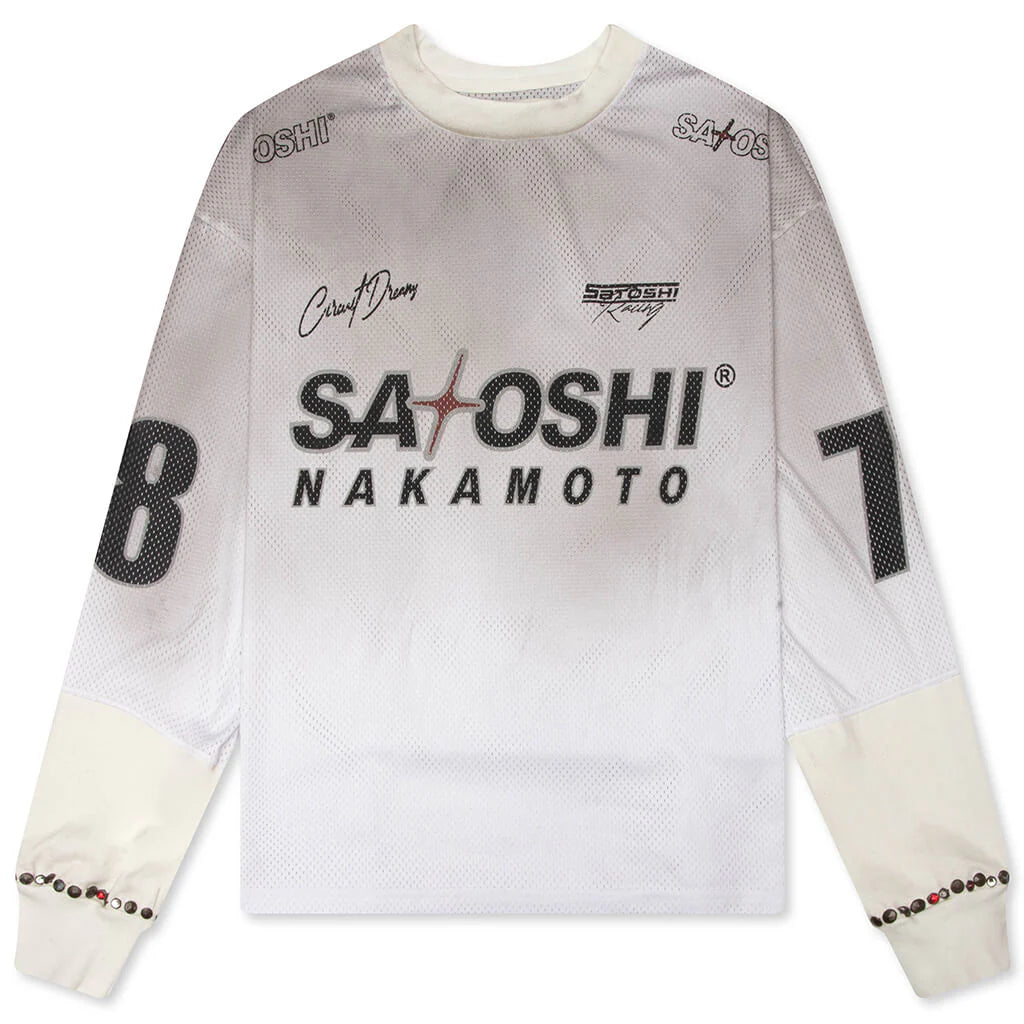 Mesh Moto Jersey White