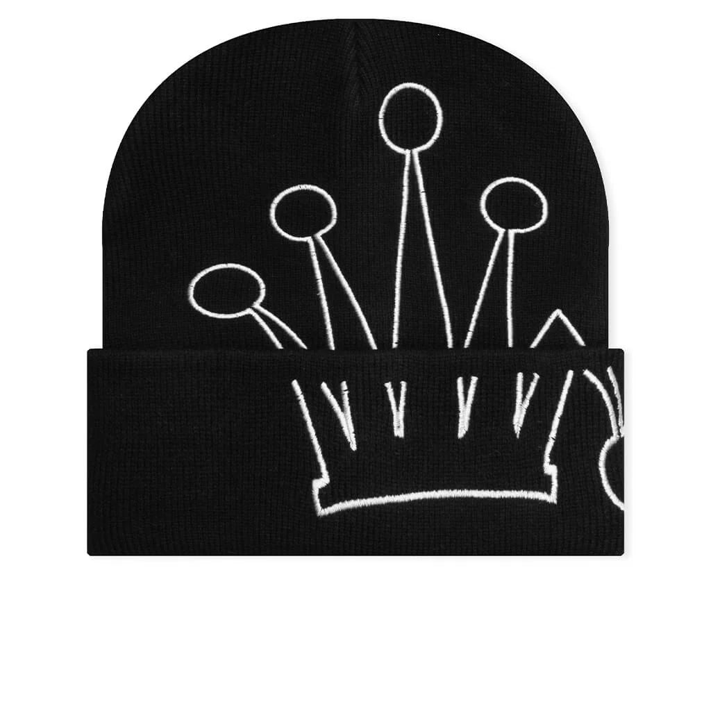 Cuff Beanie Crown Black