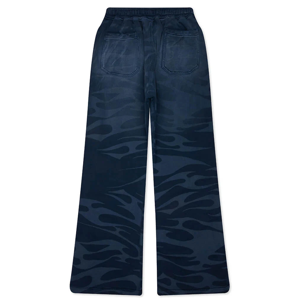Snap Sweatpants with Flame Black
