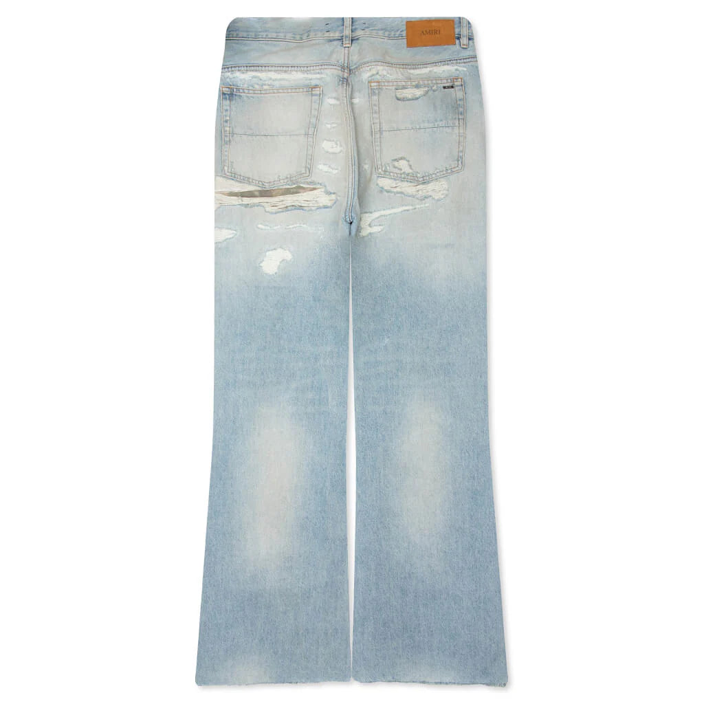 Repaired Boot Cut Jean Mist Indigo