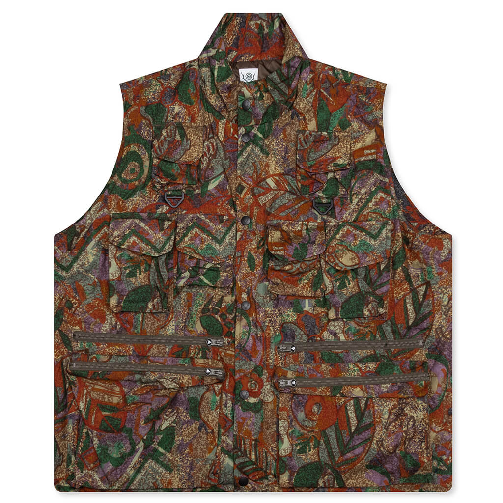 Multi Pocket Zipped Padding Vest EZO Forest