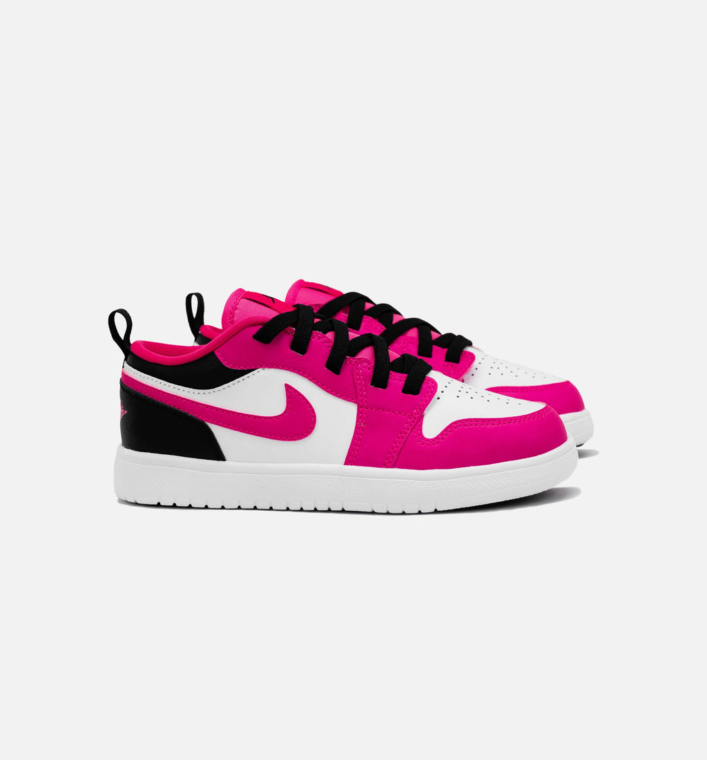 Air Jordan 1 Retro Low Fierce Pink Preschool Lifestyle Shoe White Fierce Pink