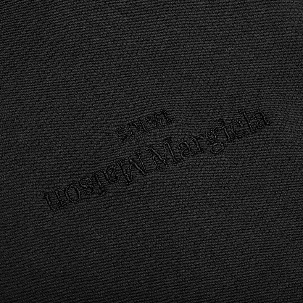 Tonal Upside Down Logo Hoodie Washed Black Tonal Embroidery